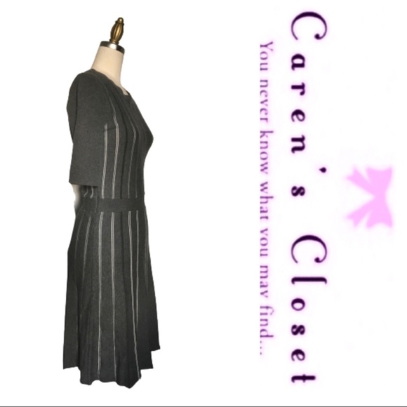 Banana Republic Grey Striped Knit Dress - Picture 7 of 7